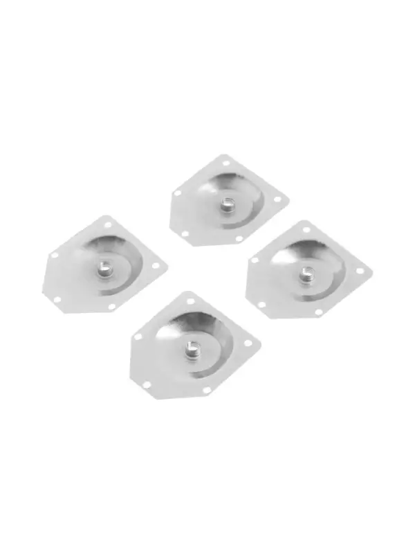 Крепления для мебельных ножек CAPPIO, 70&times;70 мм с закладной гайкой М8, угол14*, 4 шт.