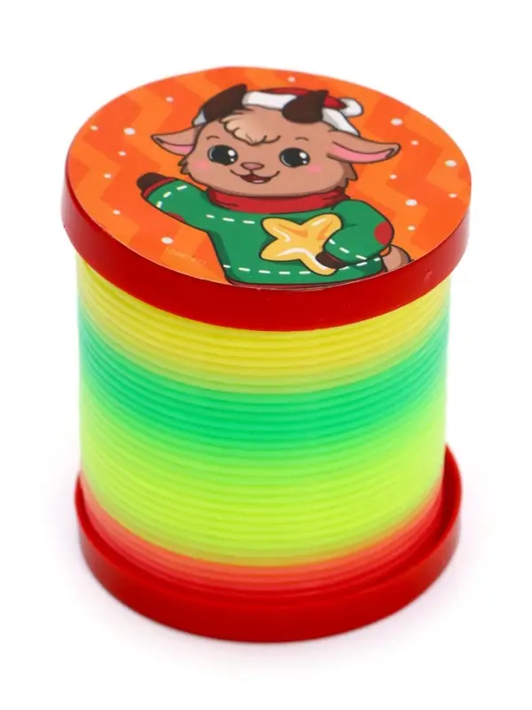 Funny toys Пружинка радуга "Веселая овечка", инфо, цвета МИКС, d.-5см