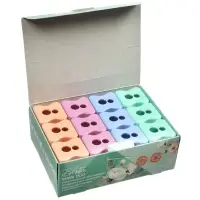 Точилка ErichKrause Wave Duo Pastel Bloom, 2 отверстия, с контейнером, МИКС