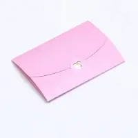 Конверт для подарочного сертификата, с тиснением, розовый, 10.5×7 см