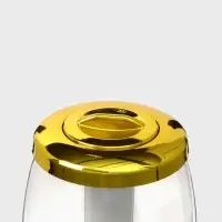 Башня пивная MonlinGold, колба 3 л, ёмкость для льда, подсветка, пластик, золотистый