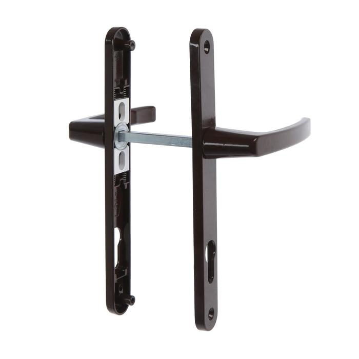 Гарнитур нажимной с пружиной 85/25 стандартный, RAL8017,  коричневый Гарнитур нажимной с пружиной 85/25 стандартный, RAL8017,  коричневый