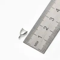 Держатель для кулона, 11&times;7 мм (набор 5 шт.), цвет серебро