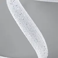 Лента бархатная, с серебряным люрексом, 6 мм, 18&plusmn;1 м, белая №01