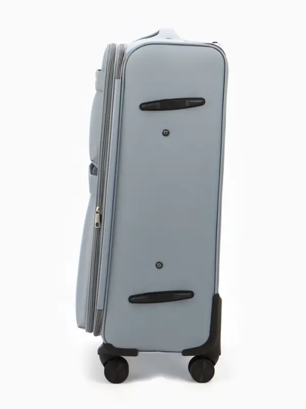 Чемодан на колёсах TEXTURA, кодовый замок, с увеличением, 47&times;30&times;78 см, 28", серый