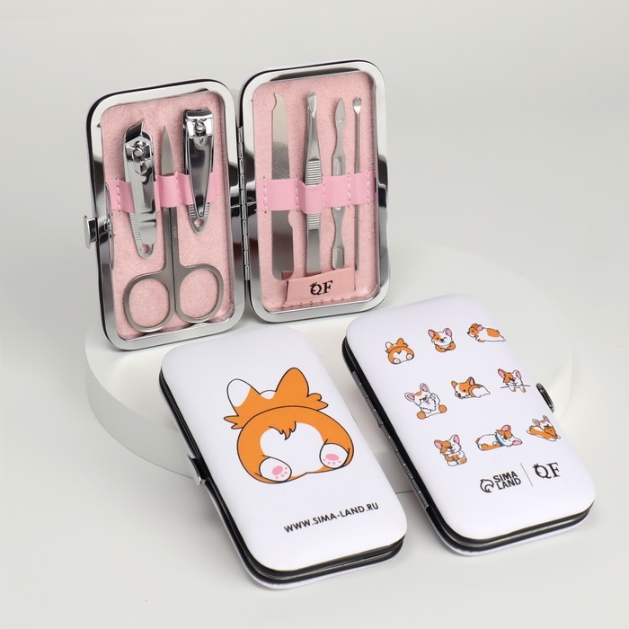 Набор маникюрный «CORGI», 7 предметов, PVC-чехол, разноцветный Набор маникюрный «CORGI», 7 предметов, PVC-чехол, разноцветный