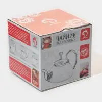 Заварочный чайник Доляна &laquo;Элегия&raquo;, 600 мл, 19&times;13&times;12.5 см, металлическое сито, стекло