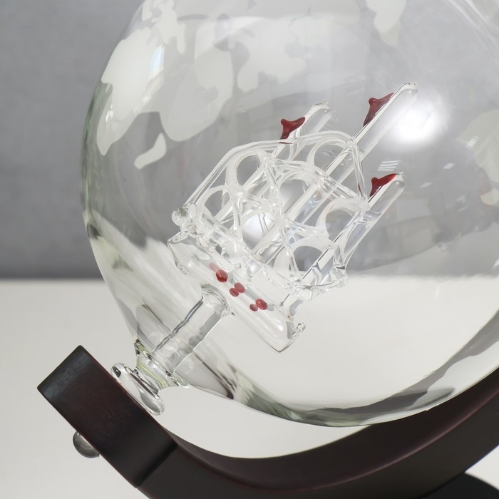 Сувенирный графин  Сувенирный графин "Корабль в шаре" 800 мл 27х16,5х36 см