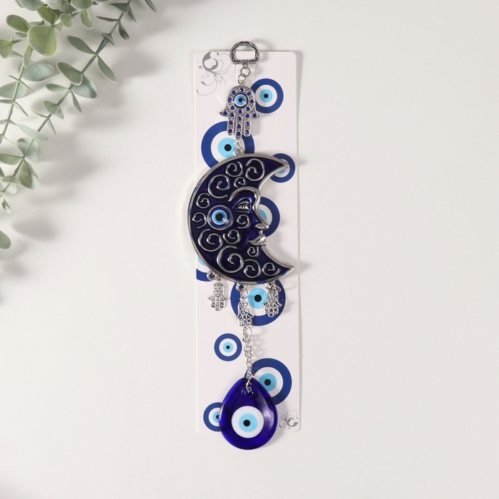 Подвеска от сглаза  Подвеска от сглаза "Месяц и рука Фатимы" 7,5х27 см