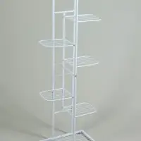 Подставка для цветов Greengo, 7 полок, 43&times;22&times;126 см, напольная, металл, белая