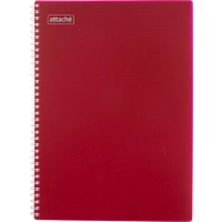 Бизнес-тетрадь А4 120л Attache гребень клетка пластик бордов с тиснен