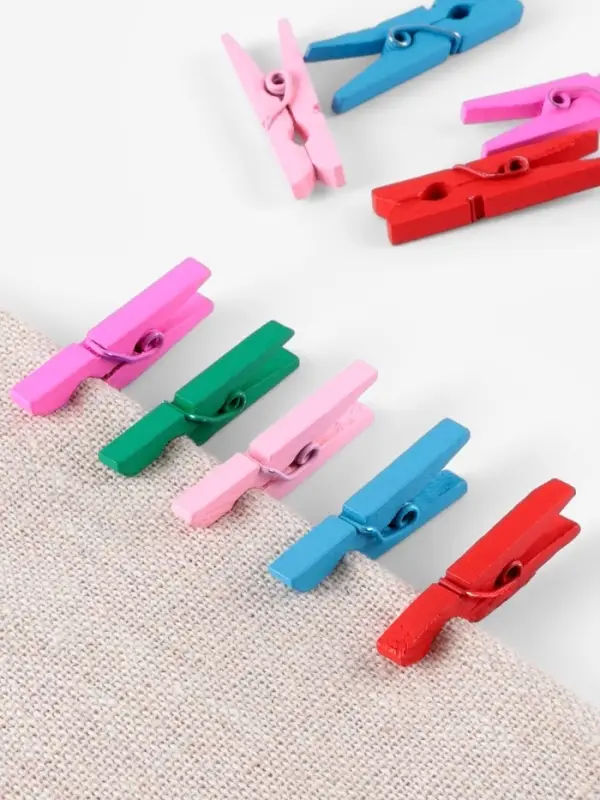 Прищепки для шитья, 3&times;0.5&times;0.3 см, 10 шт., разноцветные