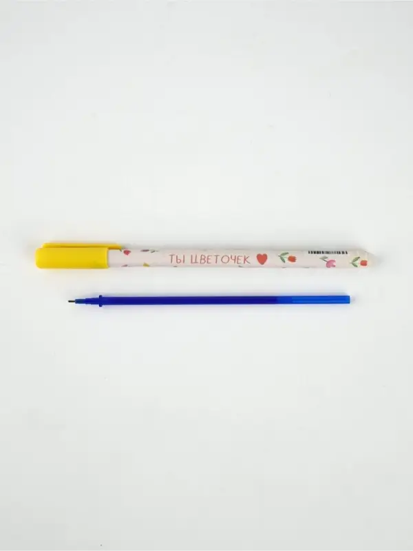 Ручка пиши-стирай, синяя паста, гелевая, 0.5 мм, пластик &laquo;Ты-цветочек&raquo;