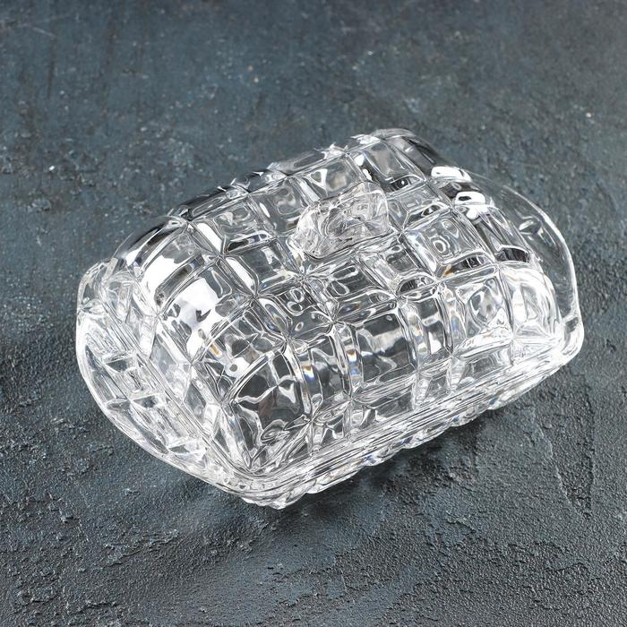 Маслёнка стеклянная Доляна «Венеция», 17,5×10,5×6,5 см Маслёнка стеклянная Доляна «Венеция», 17,5×10,5×6,5 см