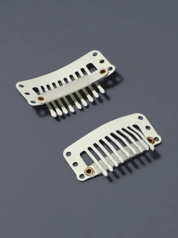 Зажимы для наращивания волос, набор - 4 шт., 3.2 (±1) см, бежевые