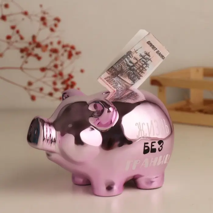 Копилка для денег &laquo;Хрюша в загоне. Не ставь мне рамки. Жизнь без границ&raquo;, керамика, 15.5&times;11.7&times;9.5 см