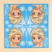 Салфетки бумажные "Эльза", 33х33 см, 20 штук, 3-х слойные, Холодное сердце