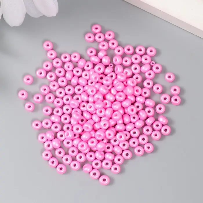 Бисер стекло 6/0  Бисер стекло 6/0 "Тёплый розовый" 15 гр