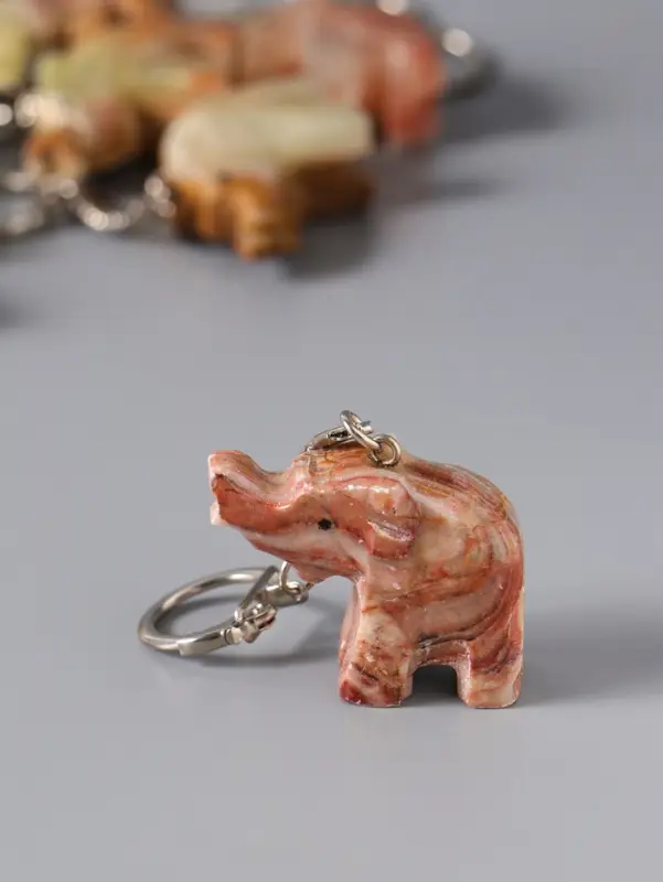 Брелок "Слон",набор 10 шт, оникс