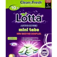 Таблетки для посудомоечных машин Clean&Fresh, All in1 mini tabs, 200 шт.