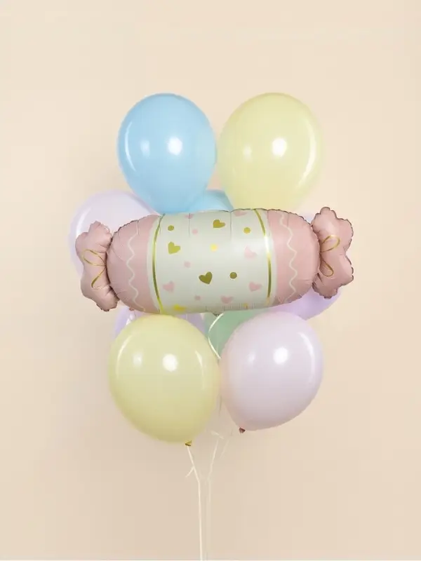 Воздушный шар фольгированный 34" &laquo;Конфета&raquo;, розовый сатин