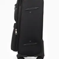 Чемодан на колёсах TEXTURA, кодовый замок, с увеличением, 36&times;25&times;58 см, 20", чёрный