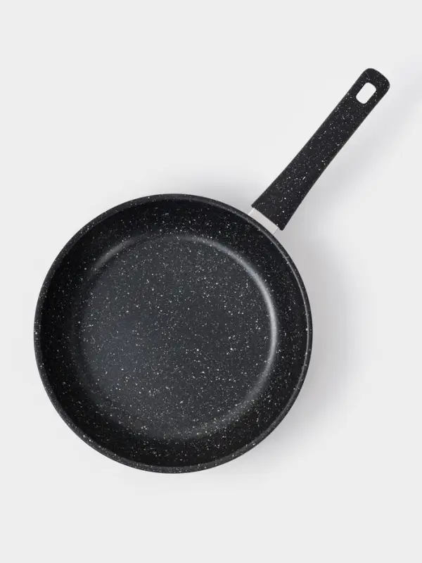 Сковорода Доляна Black Rock, d=26 см, ручка софт тач, антипригарное покрытие, чёрная