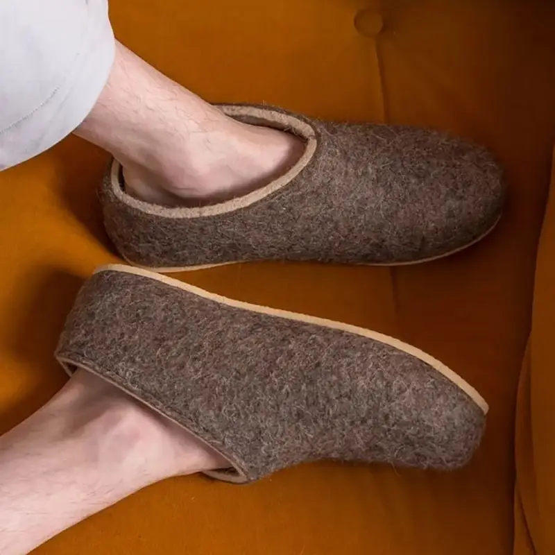 Домашние валенки Cant, серо-коричневые (натуральные), размер 36