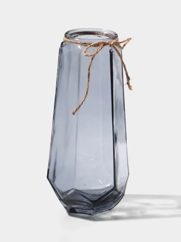 Ваза стекло настольная "Калли" 21х9,5 см, серый