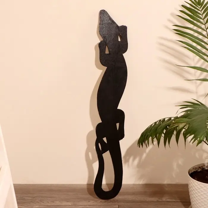 Панно декоративное  Панно декоративное "Ящерица геккон" 78х13х1,5 см МИКС