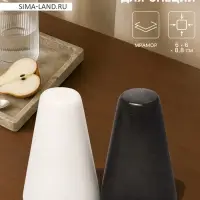 Набор для специй Magistro Black&White, 2 предмета: солонка, перечница, мрамор, белый, чёрный