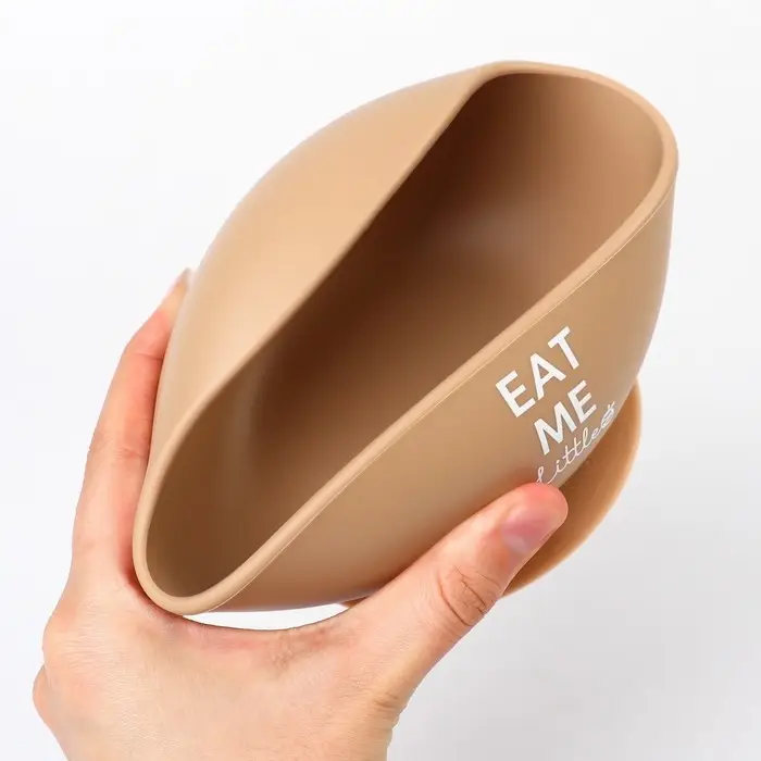 Тарелка детская на присоске и столовые приборы, M&B, силикон, бежевый