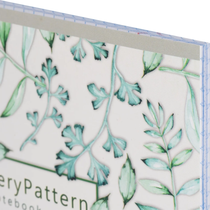 Бизнес-тетрадь Цветы А5 48л, клетка, обл. мел. картон, скрепка,белый