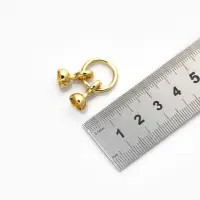 Замок-карабин с кольцом, 40*16*8 мм, медь, цвет золото