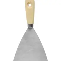 Шпатель малярный ТУНДРА, металлический, деревянная рукоятка, 100 мм