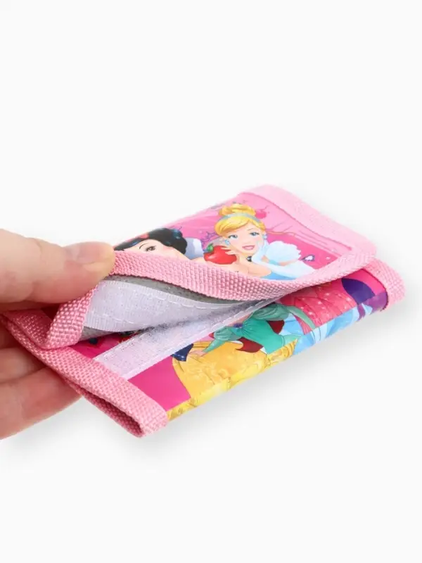 Кошелек детский на липучке &laquo;Принцессы&raquo; розовый 9&times;9&times;1
