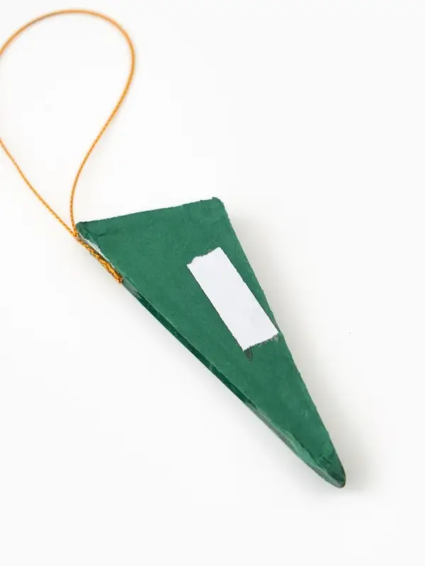 Елочные игрушки из бумаги, набор 5 штук, цвет зелёный Елочные игрушки из бумаги, набор 5 штук, цвет зелёный