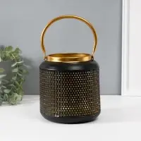 Металлический подсвечник-фонарь на 1 свечу &laquo;Зерно&raquo;, d=5 см, 15&times;15&times;17.5 см