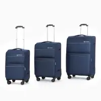 Чемодан на колёсах TEXTURA, с увеличением, кодовый замок, 42&times;26&times;68 см, 24", синий