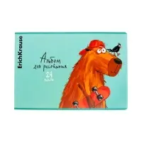 Альбом д/рис А4 24л скоба ErichKrause Happy Capy, микс 5В