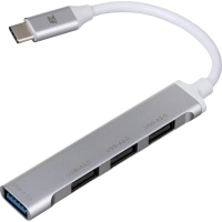 Разветвитель USB  HS001 USB3.0x1/USB 2.0x3/серебристый
