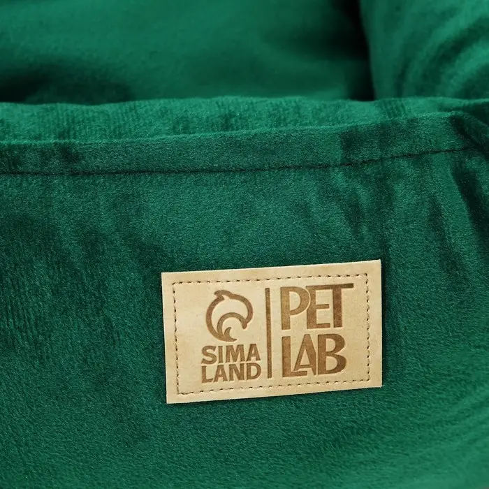 Лежанка для кошек и собак велюровая Pet Lab, 55 х 50 х 15 см, изумрудная Лежанка для кошек и собак велюровая Pet Lab, 55 х 50 х 15 см, изумрудная