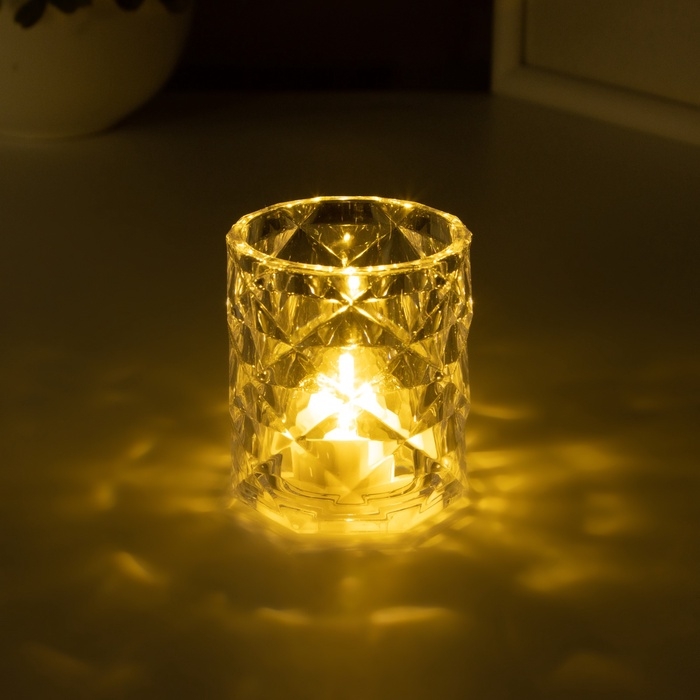 Ночник Ночник "Хрустальный бокал" LED 0.3Вт 4,9х4,9х5,5см
