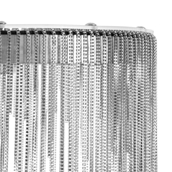 Торшер "Цепи" LED 19Вт серебро 30х30х154см