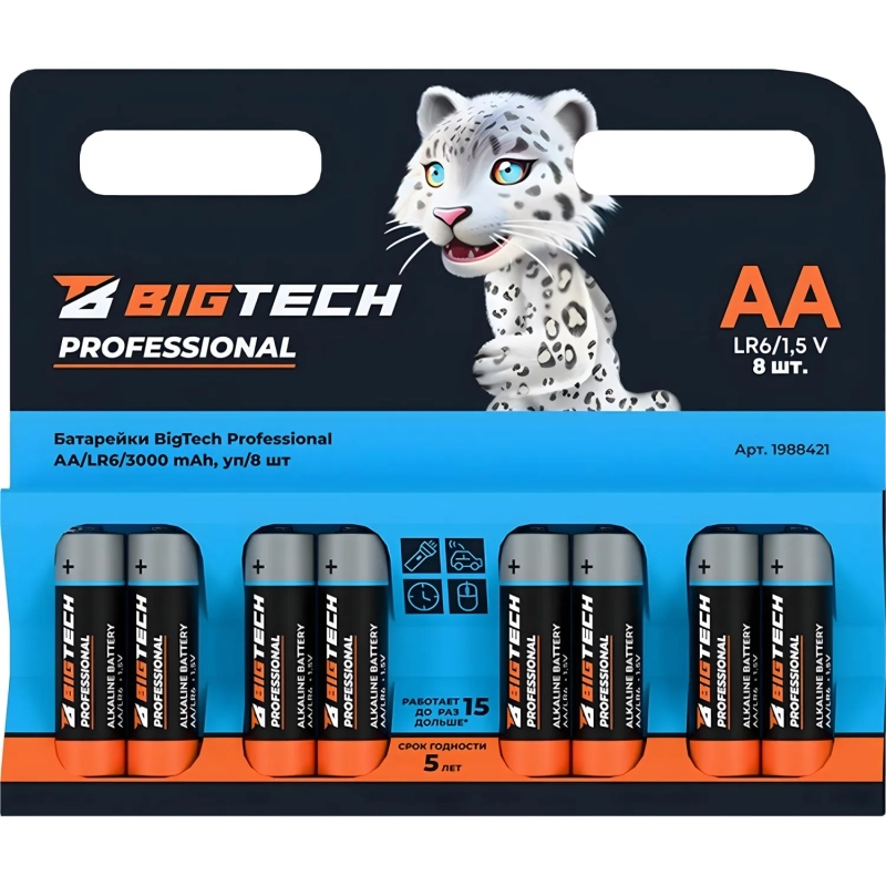 Батарейка BigTech Professional АA/LR6 бл/8шт