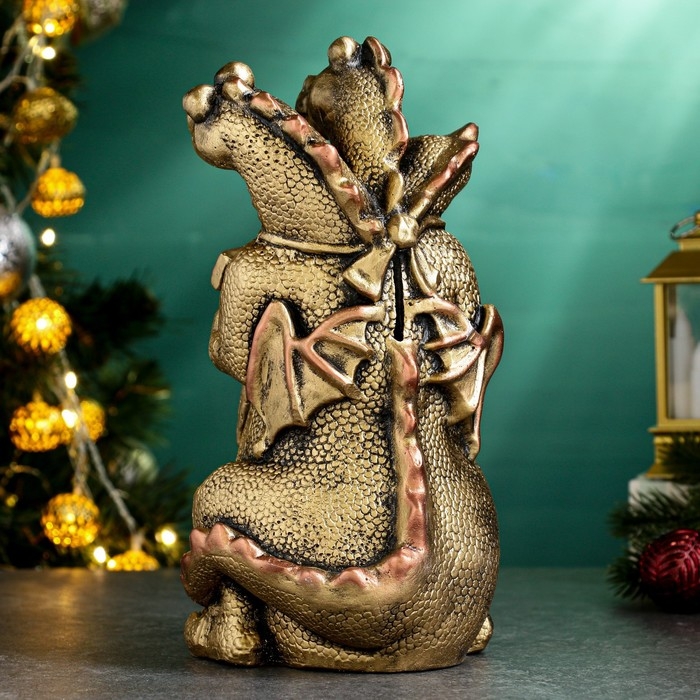 Копилка  Копилка "Змей Горыныч" золото, 19х16см