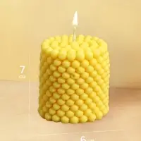 Свеча фигурная формовая &laquo;Столб шарики&raquo;, 6&times;6&times;7 см, соевый воск, МИКС
