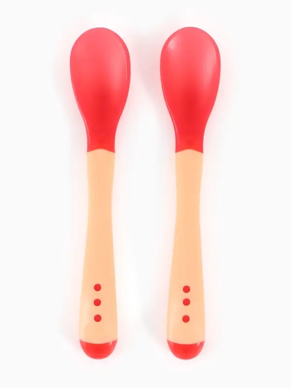 Термоложка детская, 2 шт., красно-бежевый