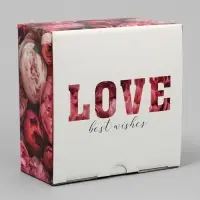 Коробка подарочная складная, упаковка, «Love», 15 х 15 х 7 см