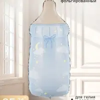 Воздушный шар фольгированный 34" &laquo;Бутылочка&raquo;, голубой